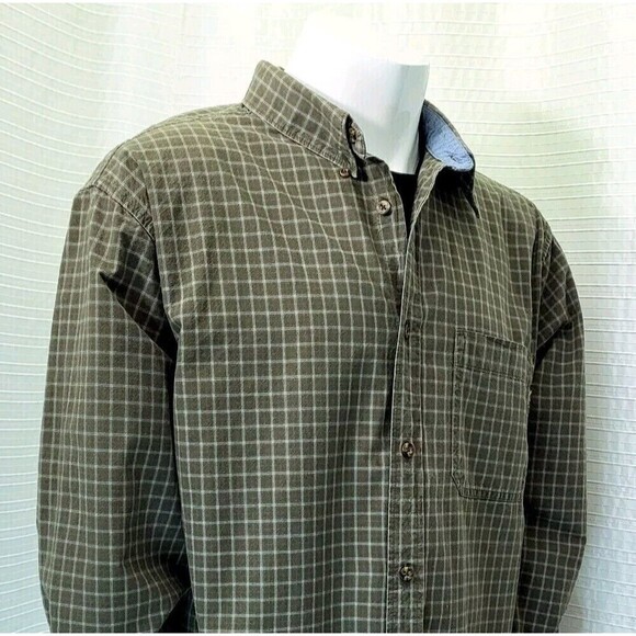 VTG Woolrich Mid-Weight Plaid Shirt Outdoor Loden Green Men's XXL EUC - Picture 14 of 15